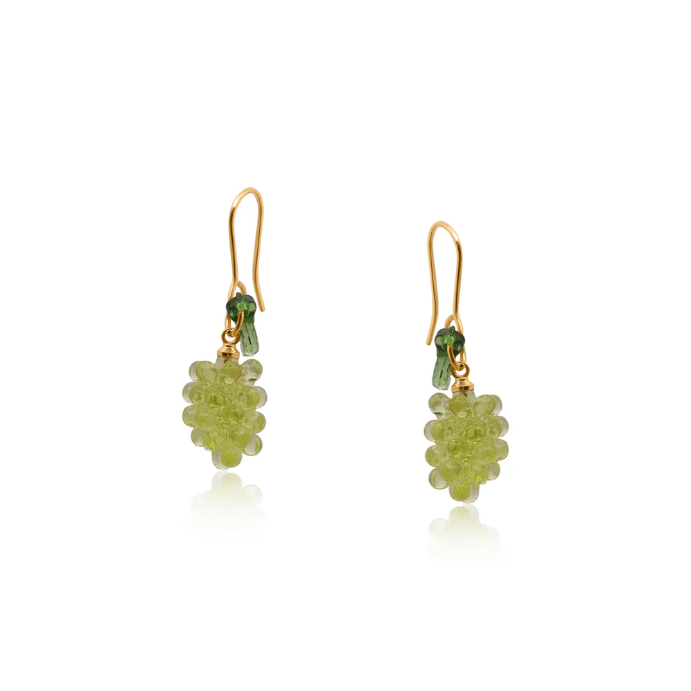Drop Earrings - Green Grapes