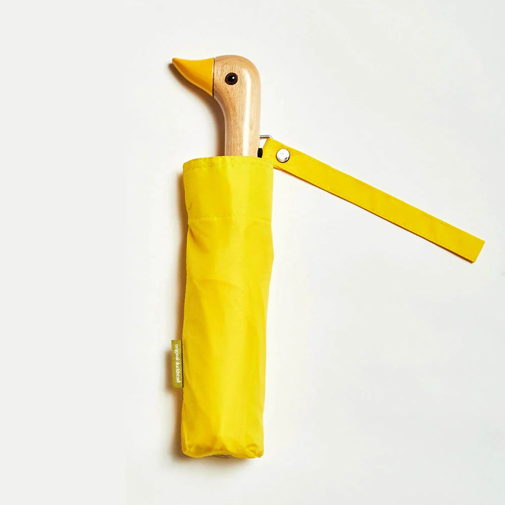 Eco-Friendly Compact Duckhead Umbrella - Yellow