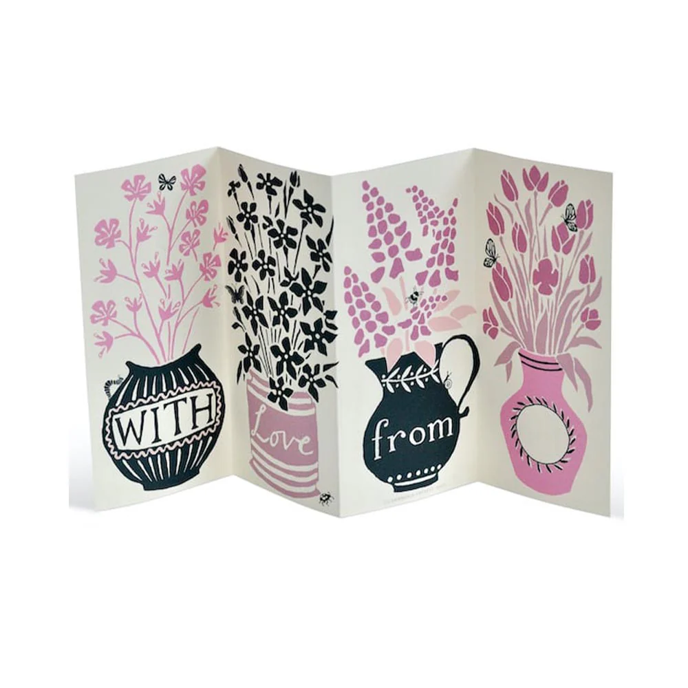 Folding Flowers Greetings Card