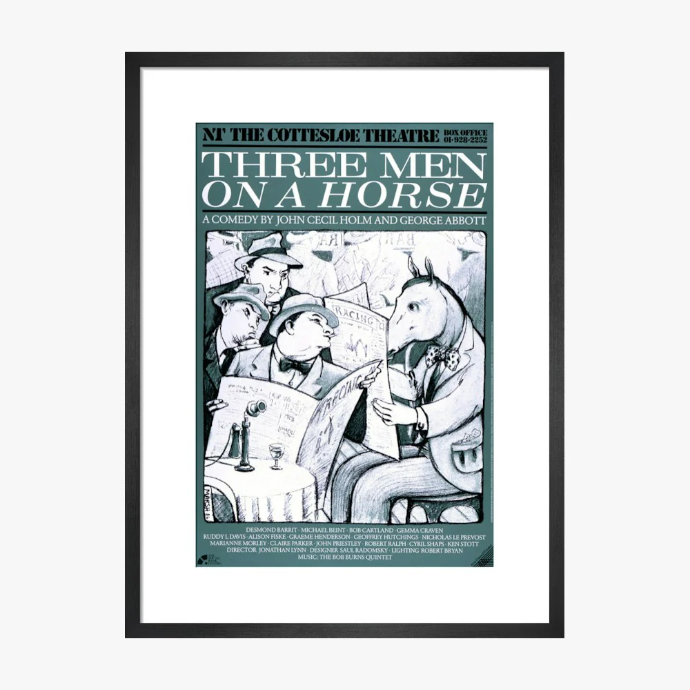Three Men on a Horse 1987 Print - Image 11
