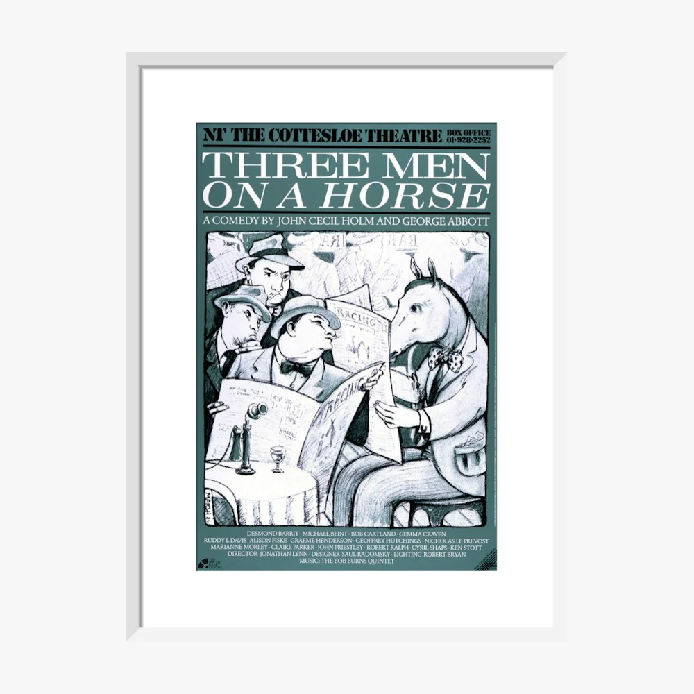 Three Men on a Horse 1987 Print - Image 12