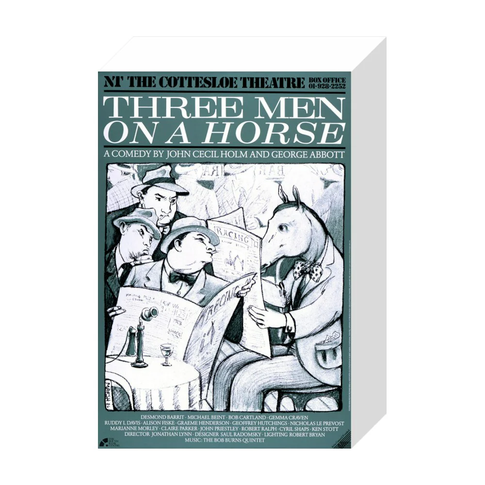 Three Men on a Horse 1987 Print - Image 18