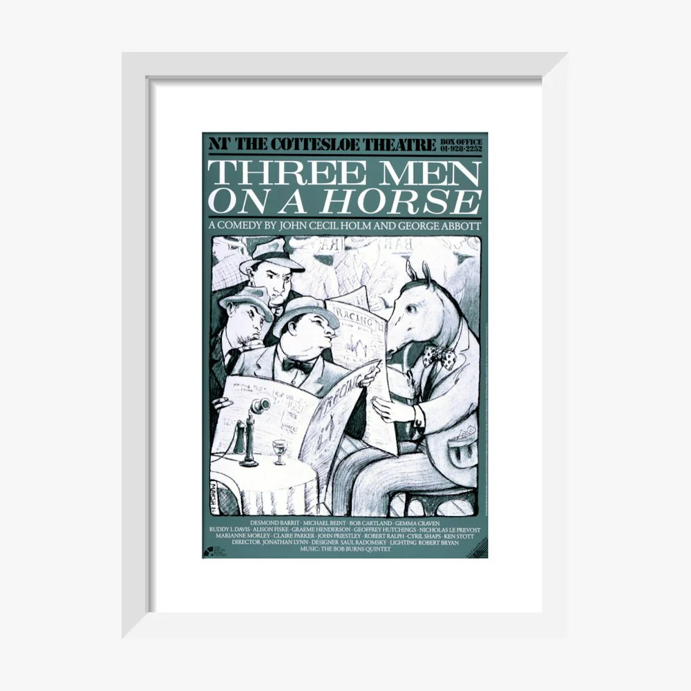 Three Men on a Horse 1987 Print - Image 4