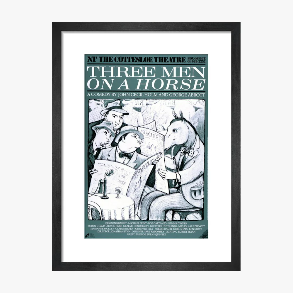 Three Men on a Horse 1987 Print - Image 7