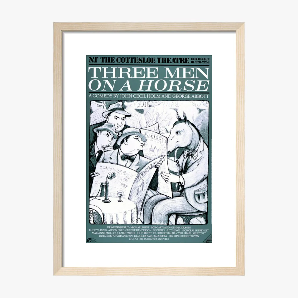 Three Men on a Horse 1987 Print - Image 9