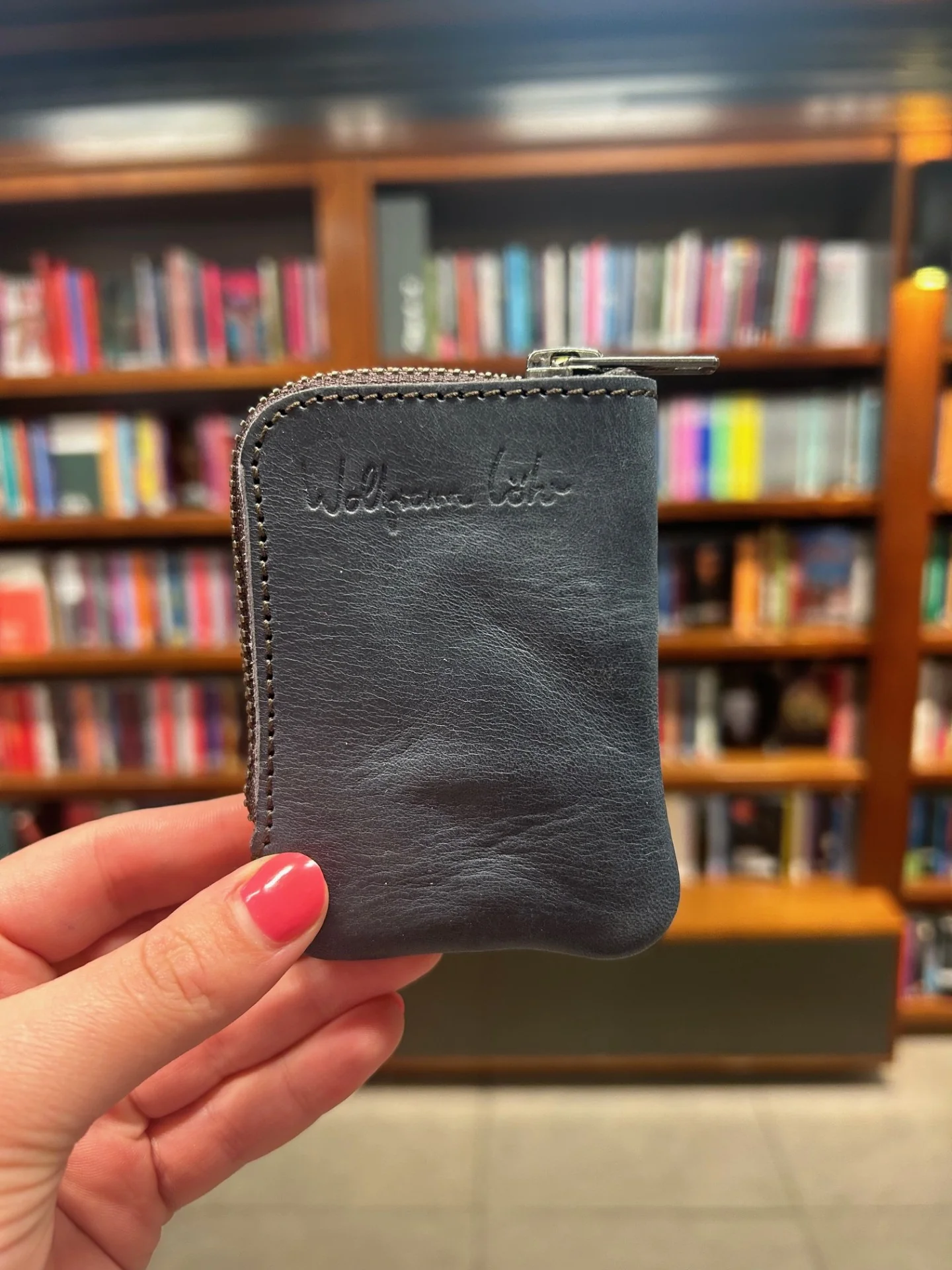 Zip card purse navy